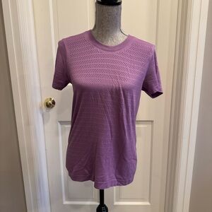 Lululemon Swiftly Breathe Short Sleeve Squad Wisteria Purple Mesh Shirt